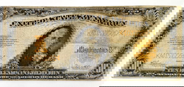 1922 U.S. FR-1173 $10 LARGE GOLD CERTIFICATE