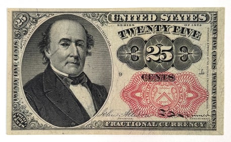 1874 U.S. 25-CENT FRACTIONAL CURRENCY NOTE