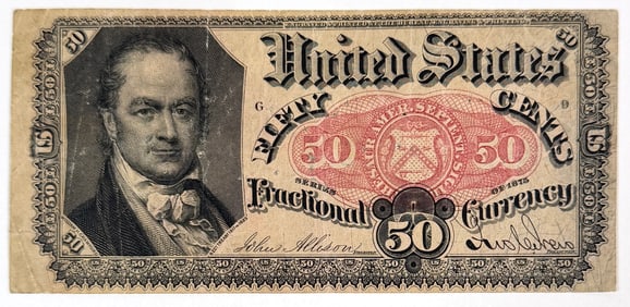1864 U.S. FIFTY-CENT FRACTIONAL CURRENCY NOTE