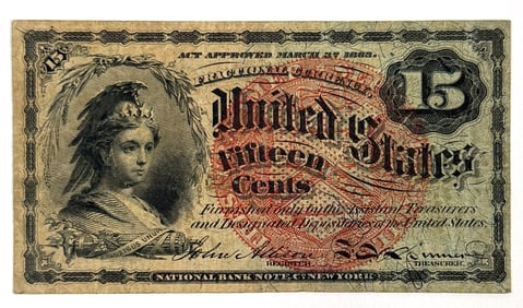 1863 U.S. FIFTEEN-CENT FRACTIONAL CURRENCY NOTE