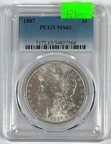1887 MORGAN SILVER DOLLAR MS63