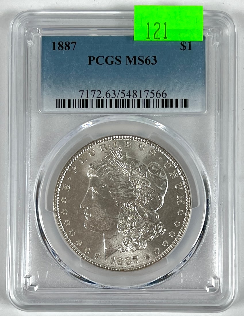 1887 MORGAN SILVER DOLLAR MS63 (1 of 2)