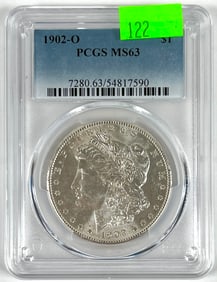 1902-O MORGAN SILVER DOLLAR MS63