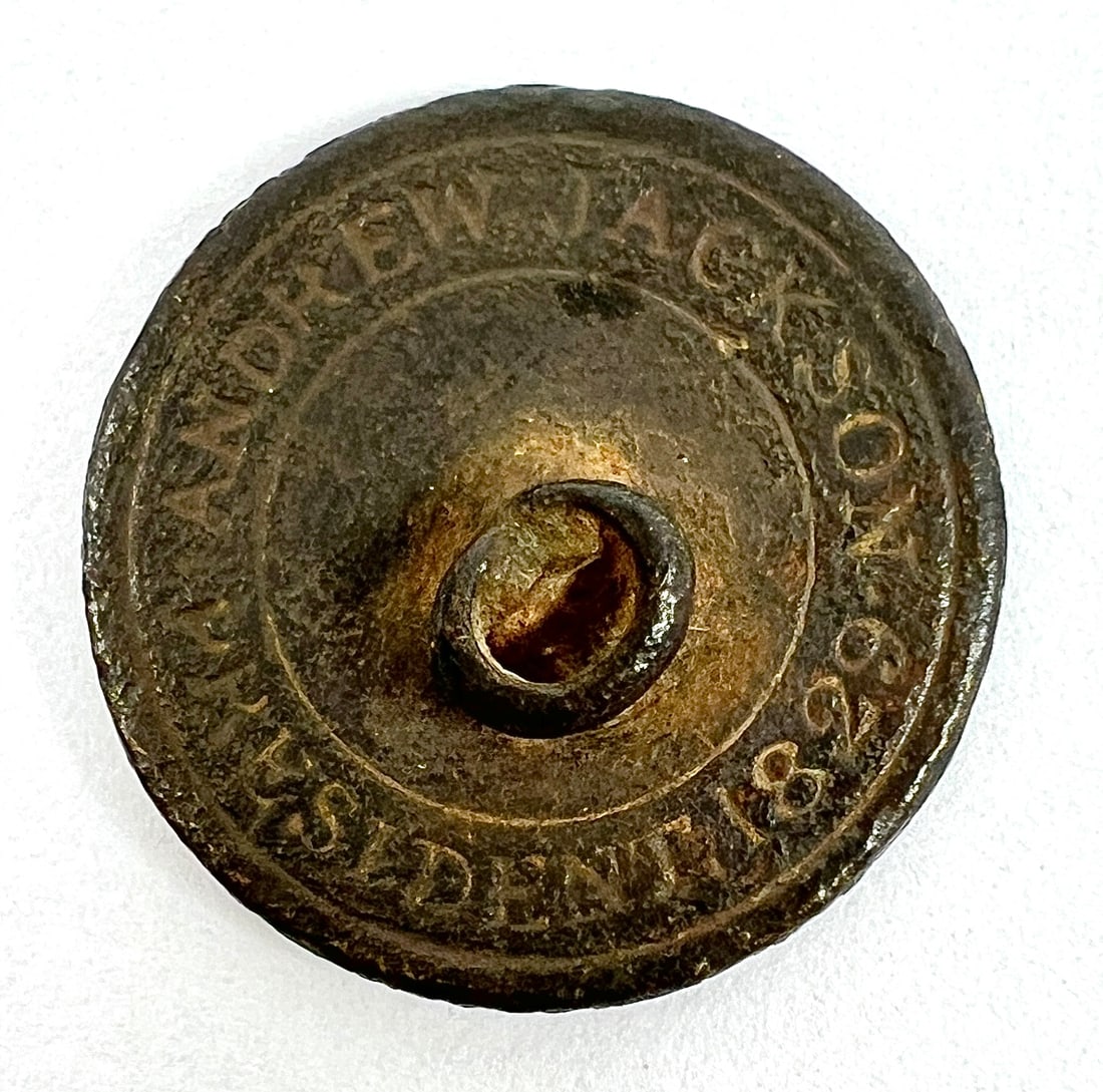 1829 ANDREW JACKSON PRESIDENTIAL INAUGURATION BUTTON (1 of 2)