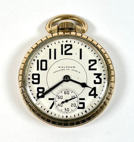 WALTHAM VANGUARD RAILROAD POCKETWATCH