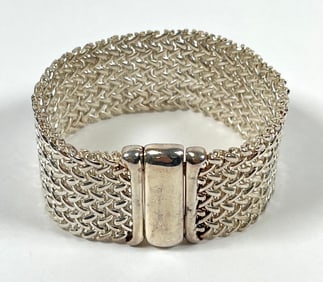 STERLING SILVER MESH BRACELET
