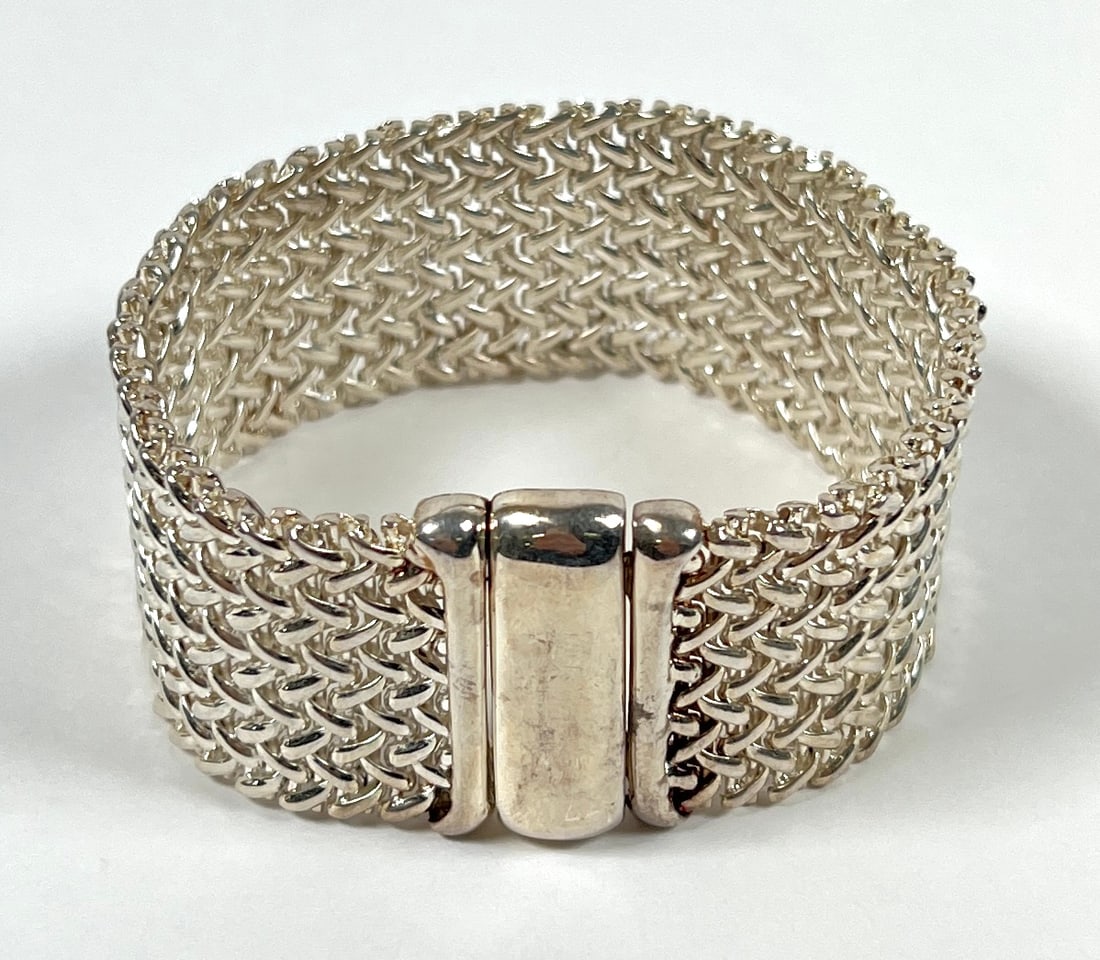 STERLING SILVER MESH BRACELET (1 of 2)