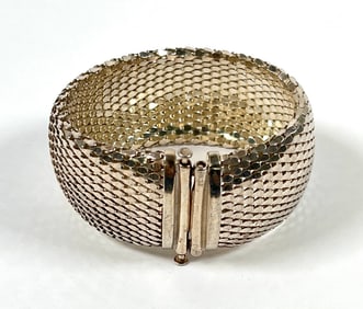 STERLING SILVER RETICULATED BRACELET