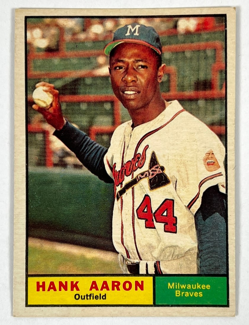 1961 TOPPS BASEBALL HANK AARON (1 of 2)