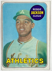 1969 TOPPS BASEBALL - REGGIE JACKSON ROOKIE CARD