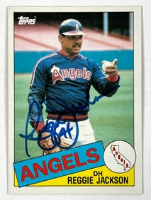 1985 TOPPS BASEBALL REGGIE JACKSON AUTO