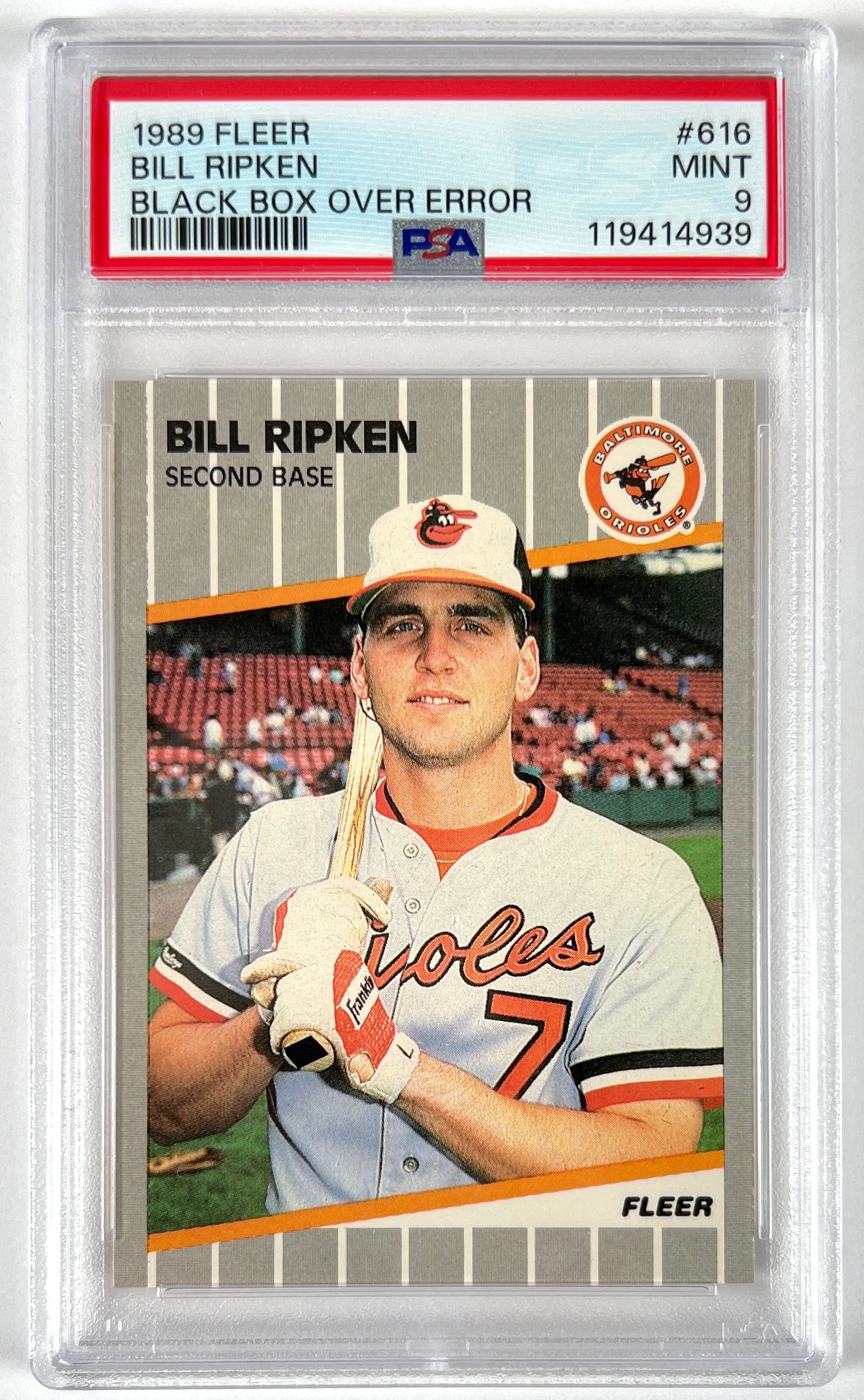 1989 FLEER BILLY RIPKEN FF ERROR CARD (1 of 2)
