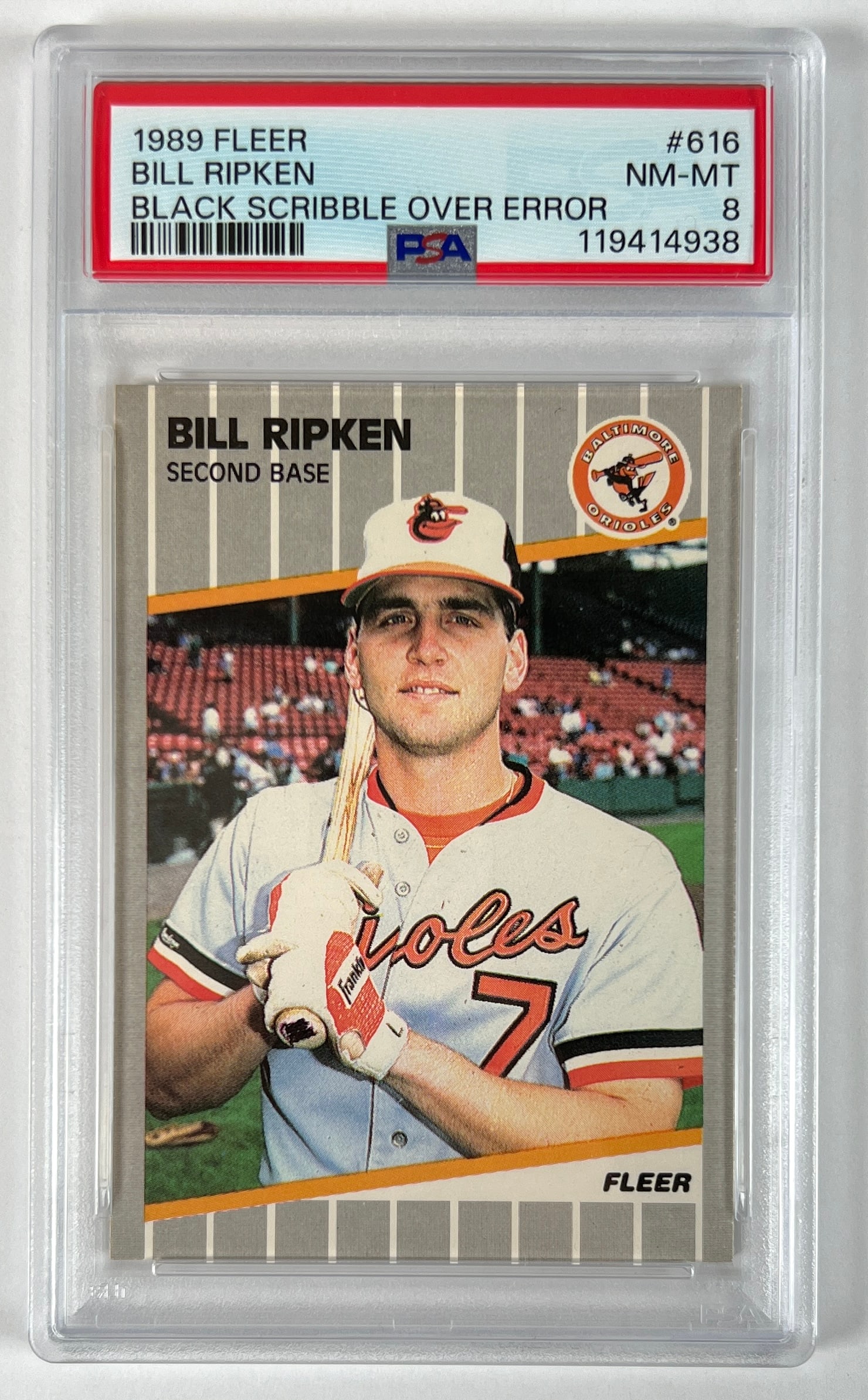 1989 FLEER BILLY RIPKEN FF ERROR CARD (1 of 2)
