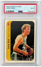 1986 FLEER STICKER LARRY BIRD