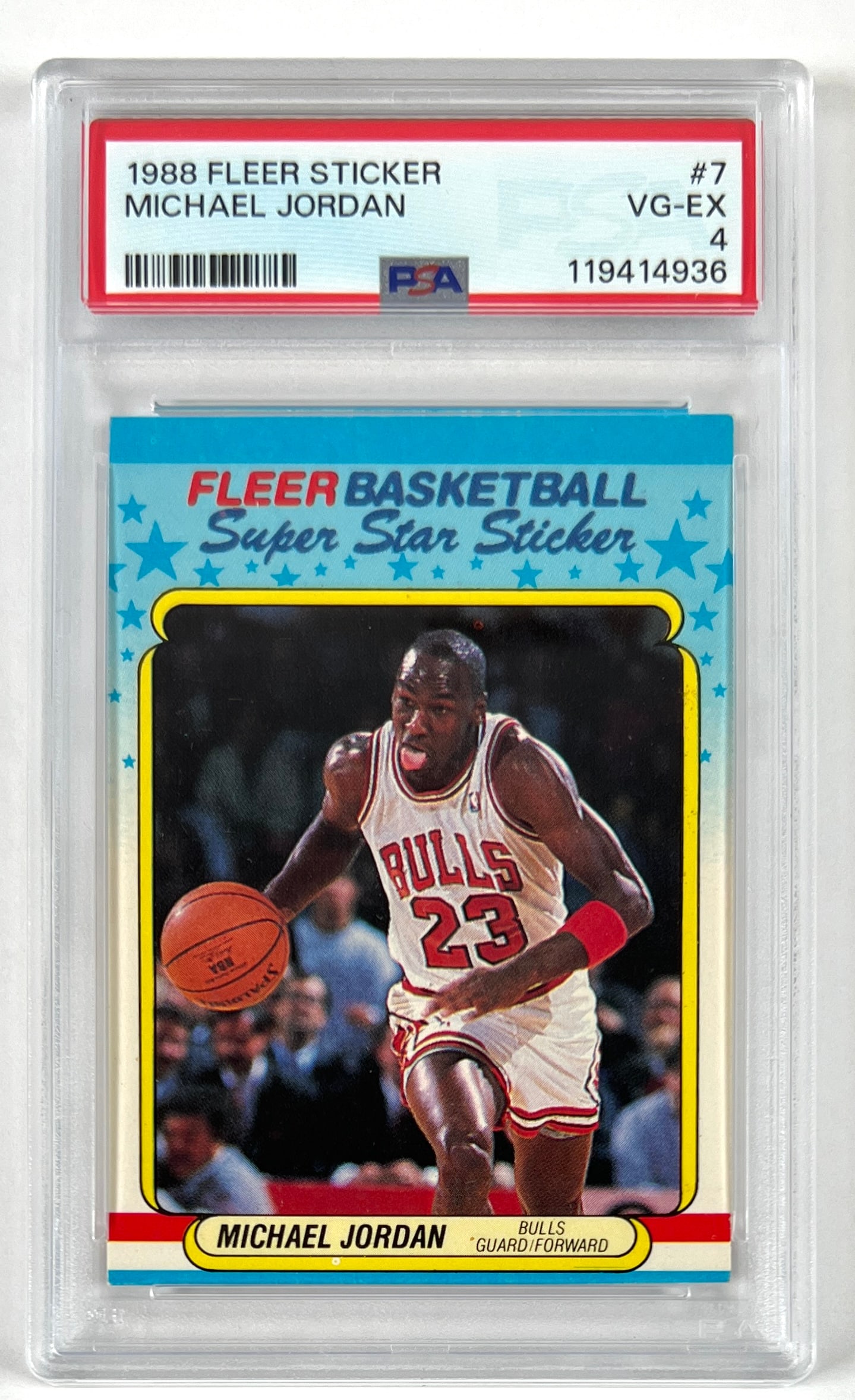 1988 FLEER STICKER MICHAEL JORDAN (1 of 2)