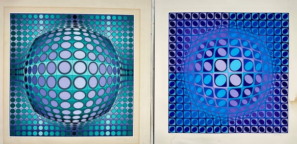 VICTOR VASARELY OP ART LITHOGRAPHS