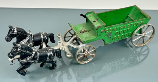ARCADE TOYS CAST IRON DUMP WAGON