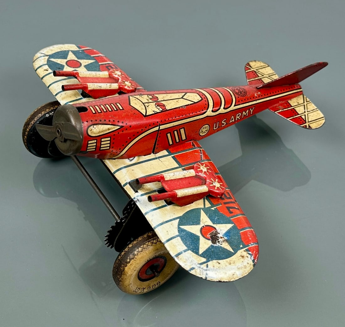 VINTAGE MARX TOYS ARMY PURSUIT TOY AIRPLANE (1 of 6)