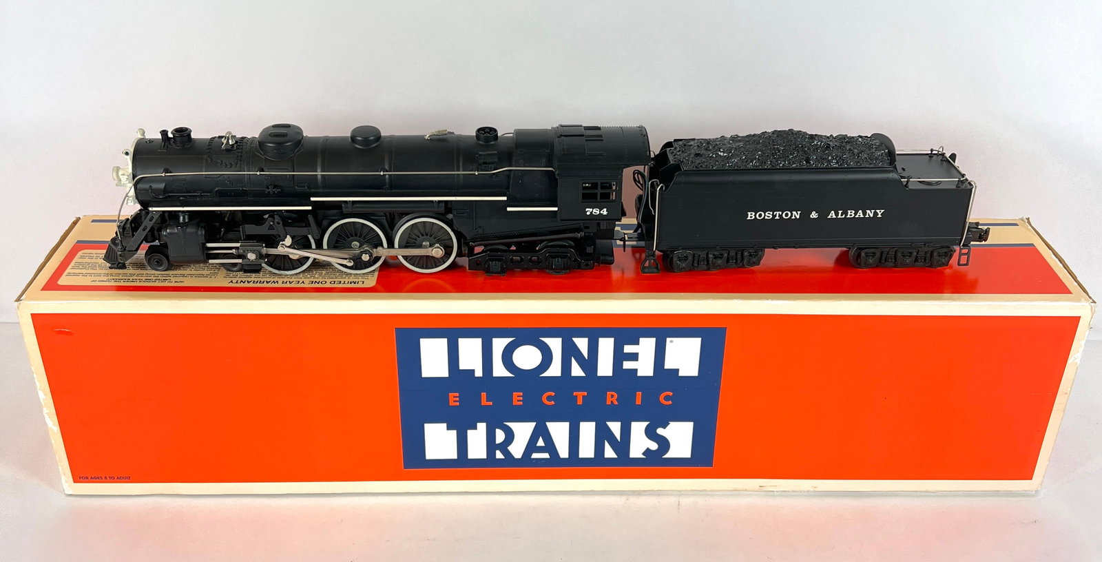 LIONEL ELECTRIC TRAINS - 6-8606 B & A HUDSON: B&A HUDSON. AS NEW IN ORIGINAL BOX. CARTON IS 7"X5"X28"
