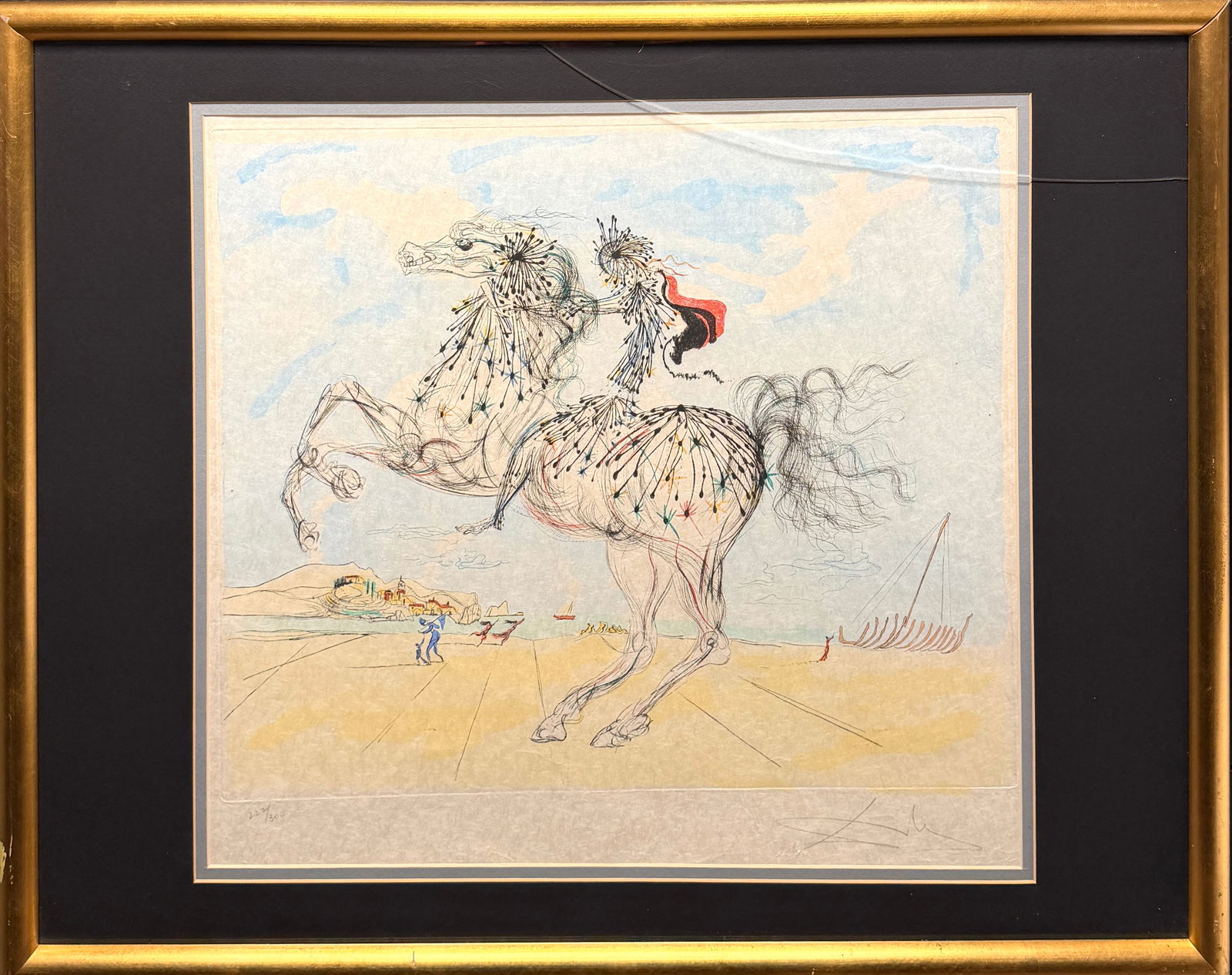 SALVADOR DALI AQUATINT - LA CHEVAUCHEE (1 of 3)