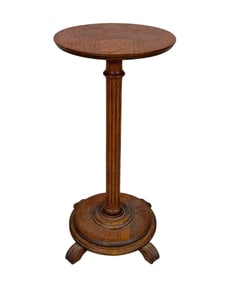 ANTIQUE OAK FERN STAND - SIDE TABLE