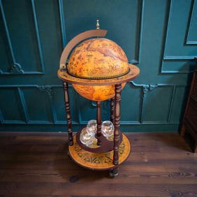 WORLD GLOBE BAR CART
