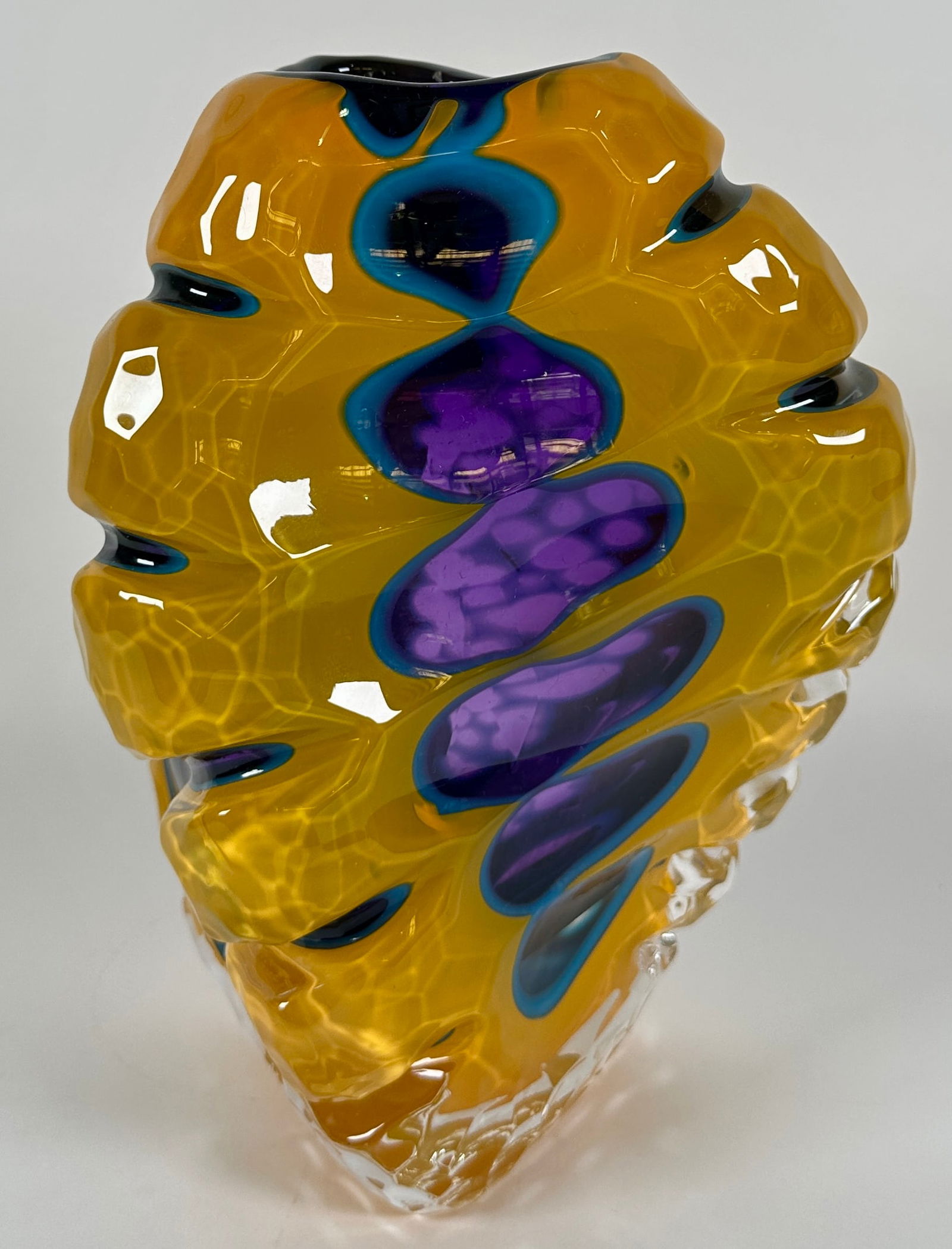 R. HILL (ATTR.) ART GLASS VASE (1 of 4)