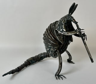 ARMADILLO ART SCULPTURE - MIXED METALS
