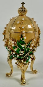 LILY OF THE VALLEY - FABERGE STYLE TRINKET BOX