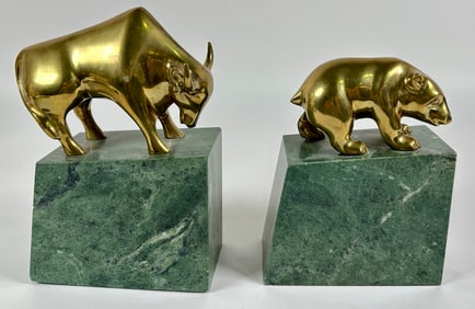 GATCO BULL AND BEAR BOOK ENDS