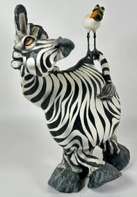 TODD WARNER ZEBRA SCULPTURE