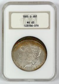 1885-O MORGAN SILVER DOLLAR MS65