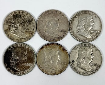 U.S. FRANKLIN SILVER HALF DOLLAR COLLECTION