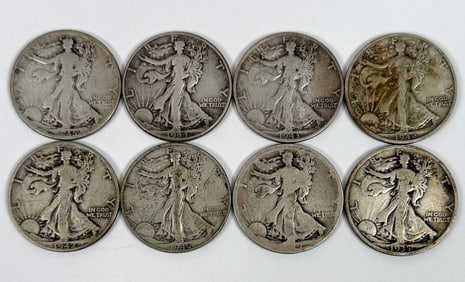 U.S. WALKING LIBERTY SILVER HALF DOLLAR COLLECTION