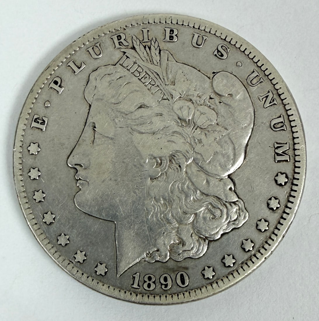 1890-CC MORGAN SILVER DOLLAR: CARSON CITY SILVER DOLLAR, CIRCULATED