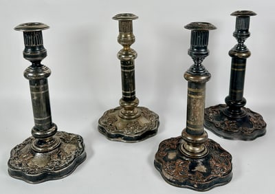 ENGLISH SILVER CANDLESTICKS