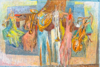LOUIS DI VALENTIN - MUSICIANS PAINTING