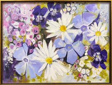 MARCEL SEDLETSKY GUNNEL FLORAL PAINTING