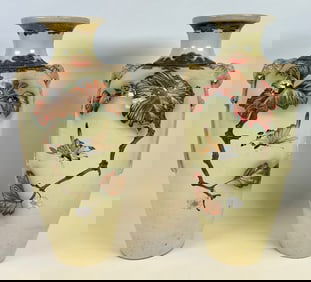 LARGE JAPANESE SATSUMA VASES