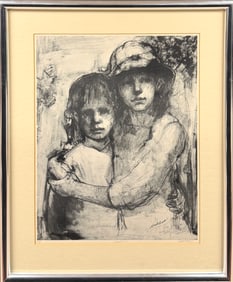 EDITH NACHBAR - TWO SISTERS LITHOGRAPH