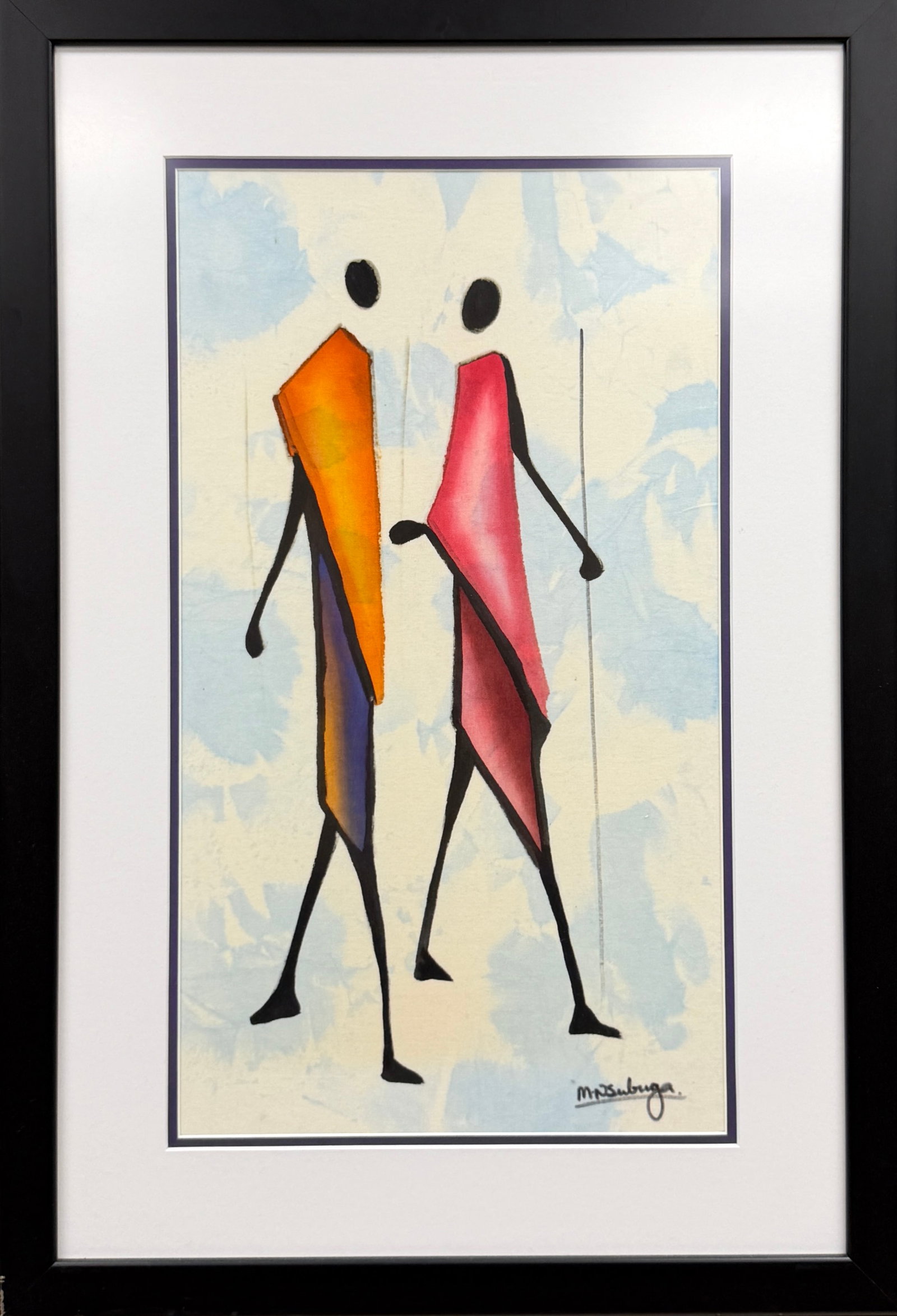 M.N. SUBUGA ETHNIC TEXTILE PAINTING (1 of 2)