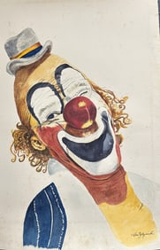 LOU JACOBS CIRCUS CLOWN PAINTING