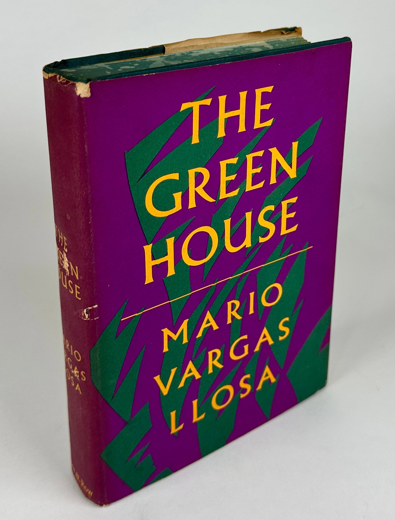 THE GREEN HOUSE - MARIO VARGAS LLOSA: BOOKS. LATIN AMERICAN NOVAL. THE GREEN HOUSE BY MARIO VARGAS LLOSA. HARPER AND ROWE PUBLISHERS, NEW YORK, 1965, FIRST EDITION. ORIGINAL WRAPPER, CLOTHER BOARDS. 405 PP., 8VO.
