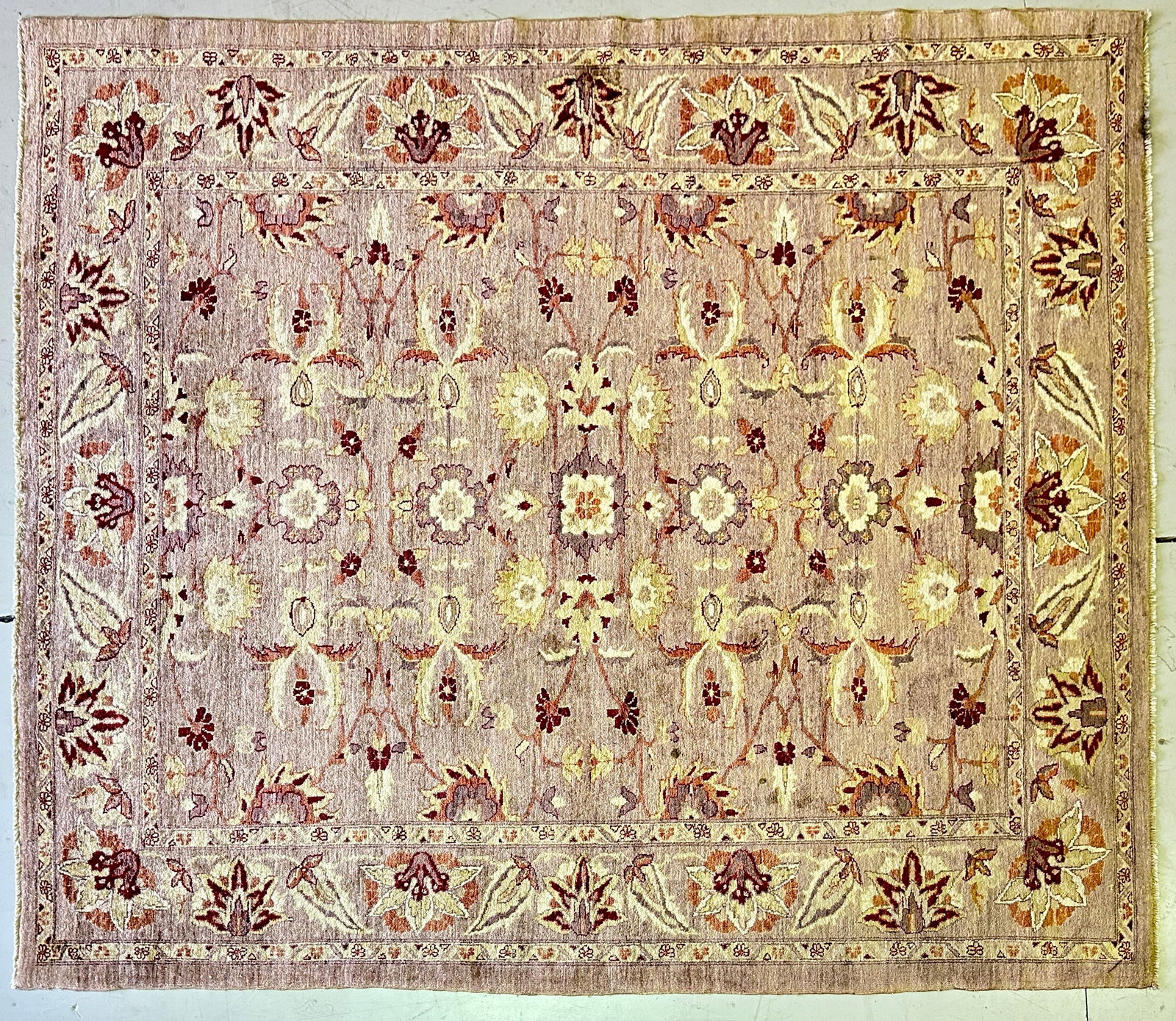 OUSHEK WOOLEN AREA CARPET: RUGS, CARPETS. PERSIAN ORIENTAL DESIGNS. 98"X117"