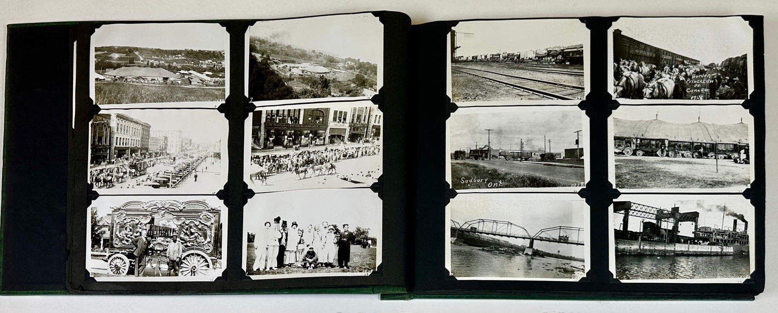 RICHARD REYNOLDS HISTORICAL CIRCUS PHOTO ALBUM: RICHARD REYNOLDS HISTORICAL CIRCUS PHOTOGRAPH ALBUM. SPARKS, GENTRY, DOWNIE, WHEELER, BOHN, MIGHTY HAAG, ROBBINS BROS., CHRISTY, COLE BROS., CLYDE BEATTY, KING BROS. PARADES, TRAINS, ANIMALS,