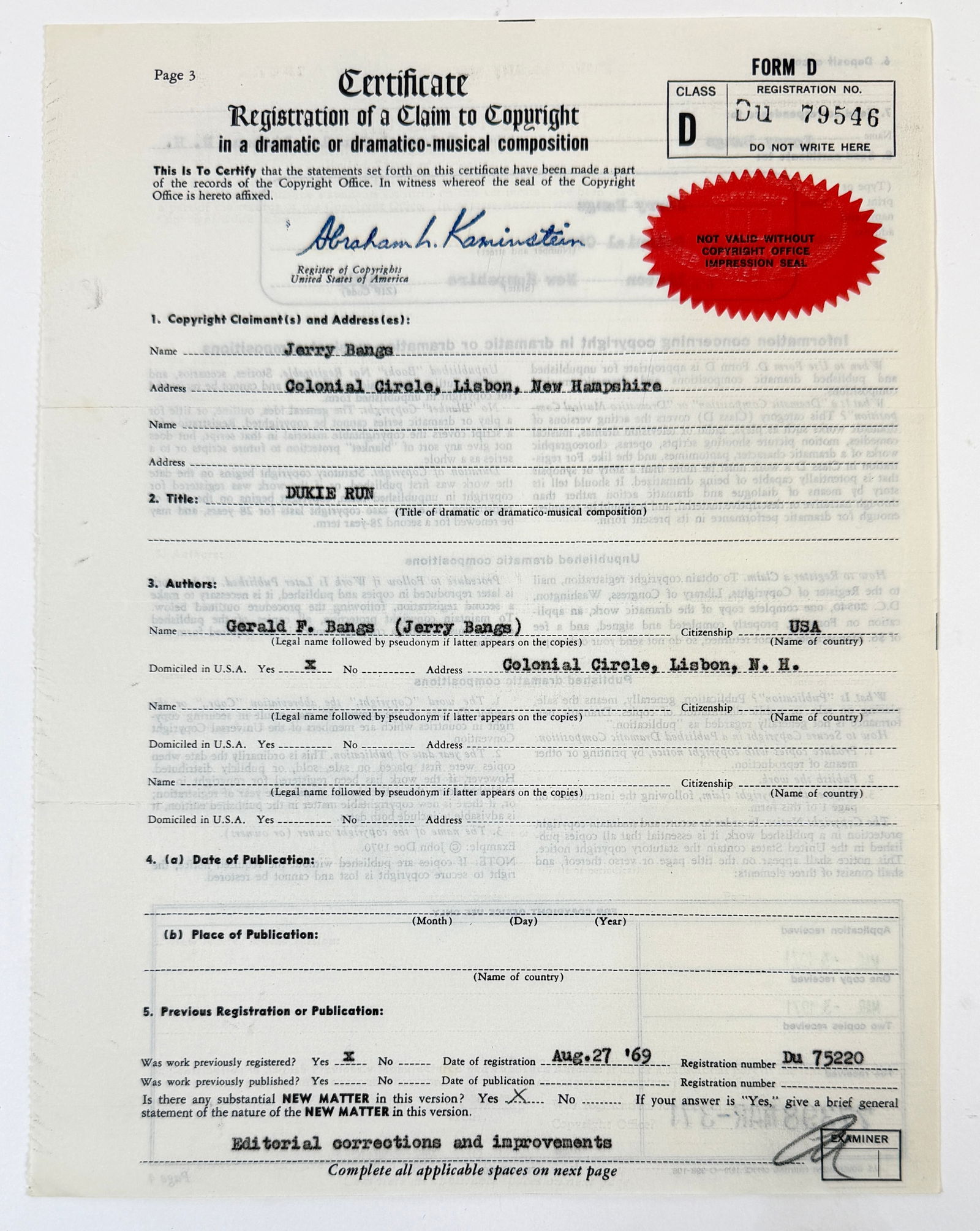 JERRY BANGS - DUKIE RUN - SHOW TRAIN - 3