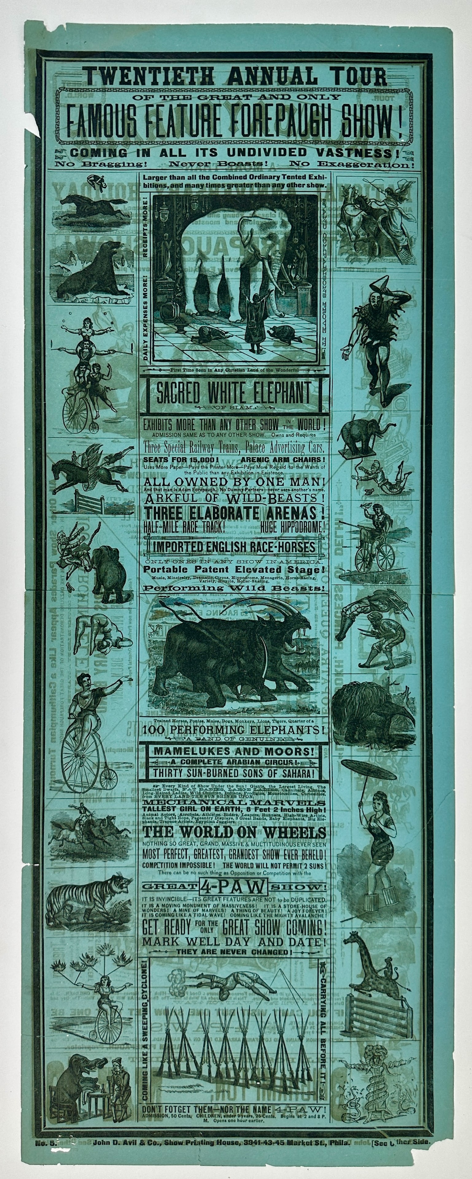 GREAT FOREPAUGH SHOW BROADSIDE (1 of 2)