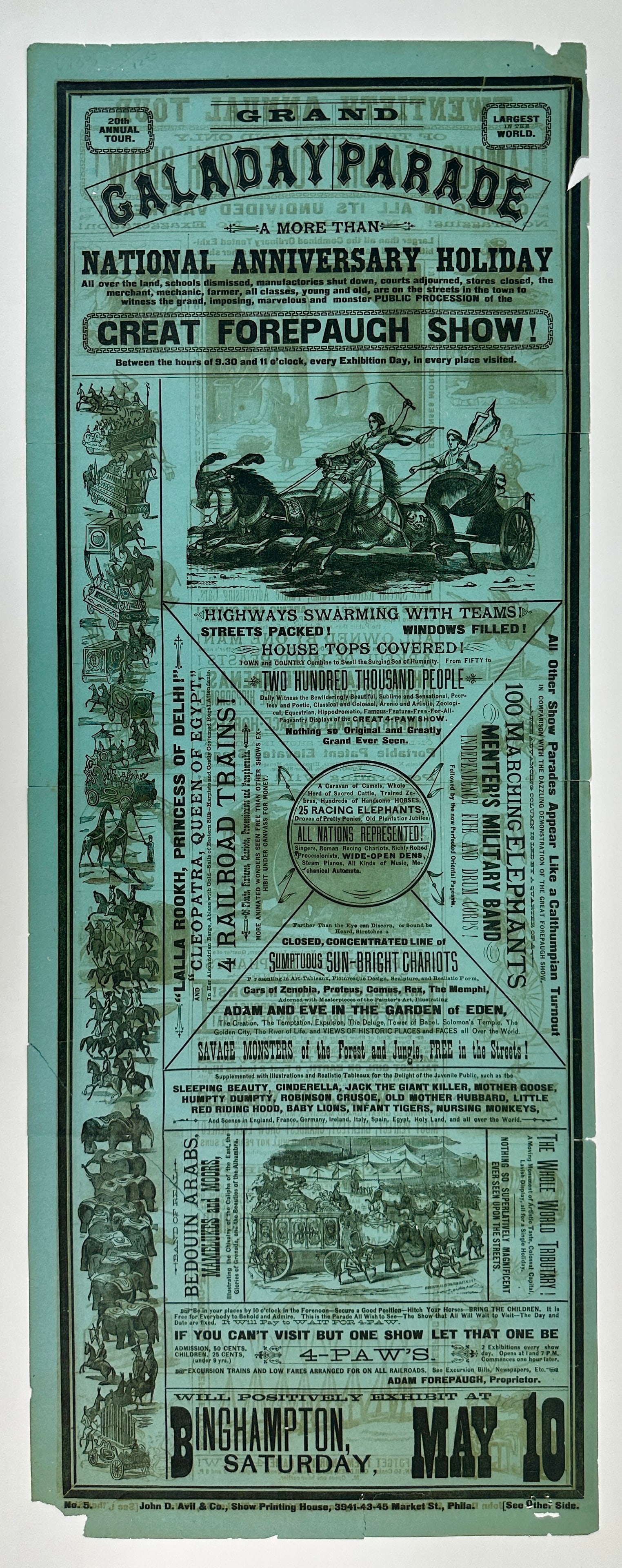 GREAT FOREPAUGH SHOW BROADSIDE - 2