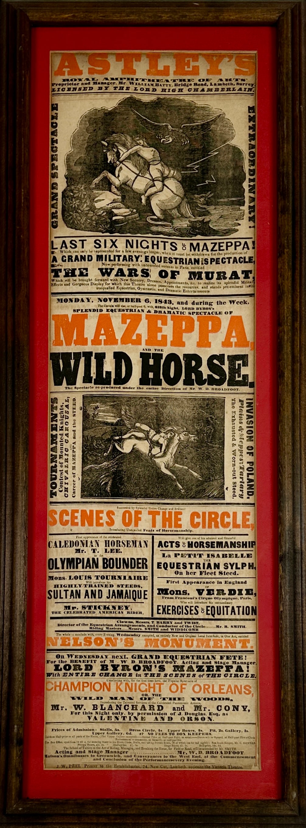 ASTLEY'S ROYAL AMPHITHEATRE OF THE ARTS BROADSIDE (1 of 1)