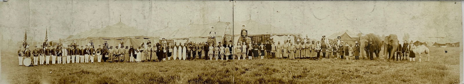 GENTRY BROS. - JAMES PATTERSON CIRCUS PANORAMIC PHOTOGRAPH (1 of 1)